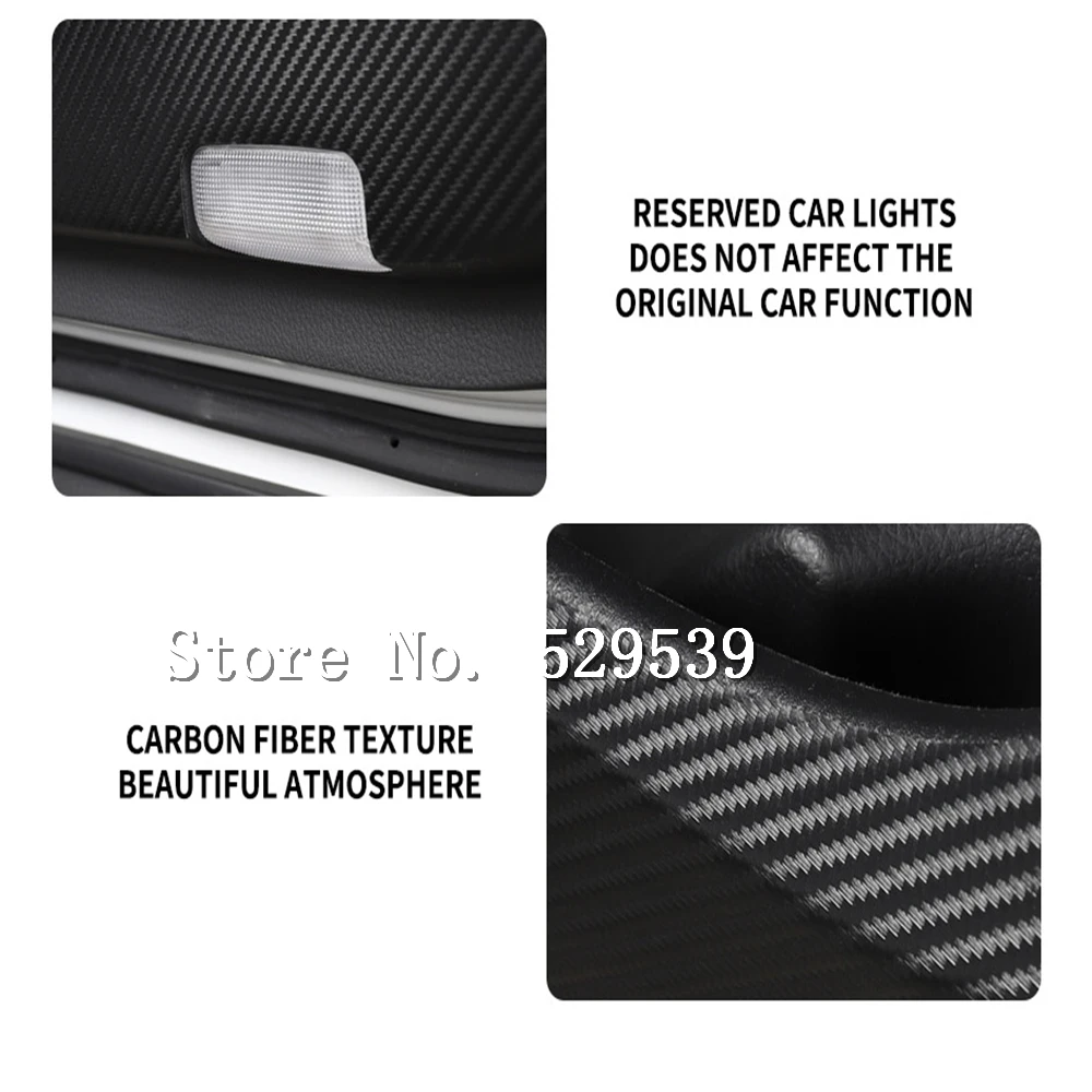  Наклейка на дверную панель автомобиля Защита от удара Внутренний коврик Декоративный коврик Аксессуары Авто Для Audi Q3 8U 2012 - 2018 - 2