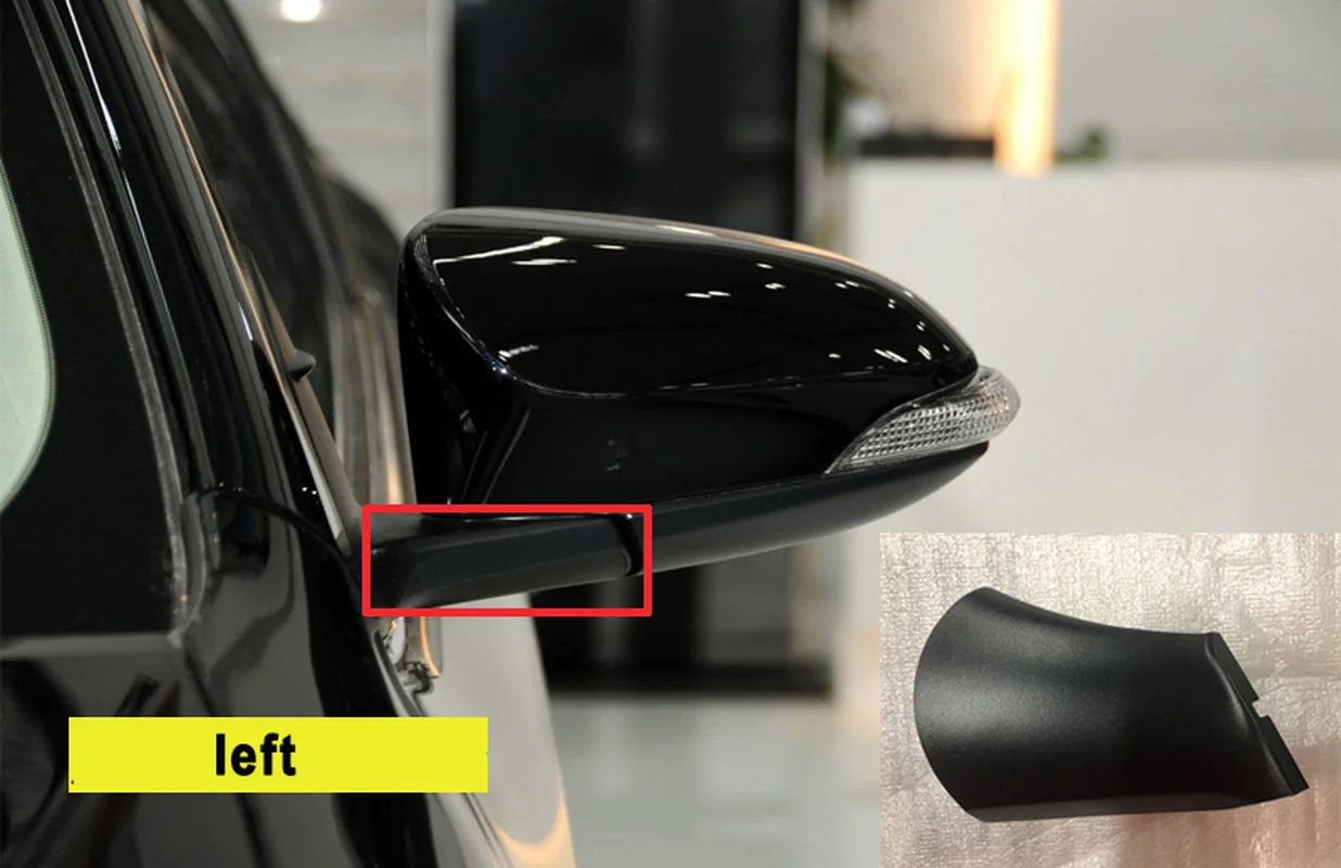 Зеркало заднего вида Треугольное нижнее основание Черная пластиковая маленькая крышка панели для Toyota Camry 7 2012-2016 - 0