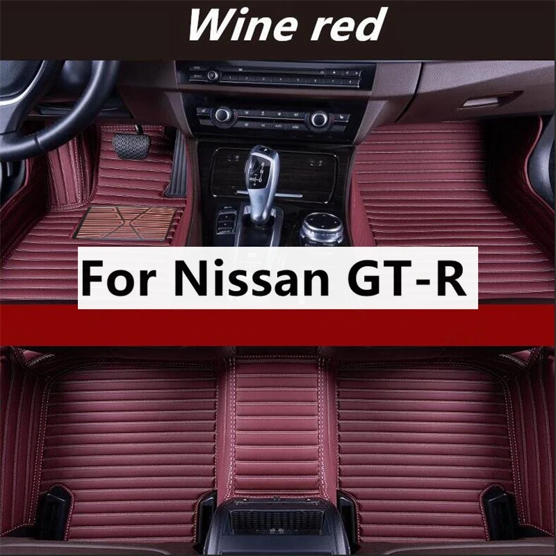 Поперечное зерно Изготовленные на заказ автомобильные коврики для Nissan GT-R gtr gtr Foot Coche Аксессуары Авто Ковры - 3