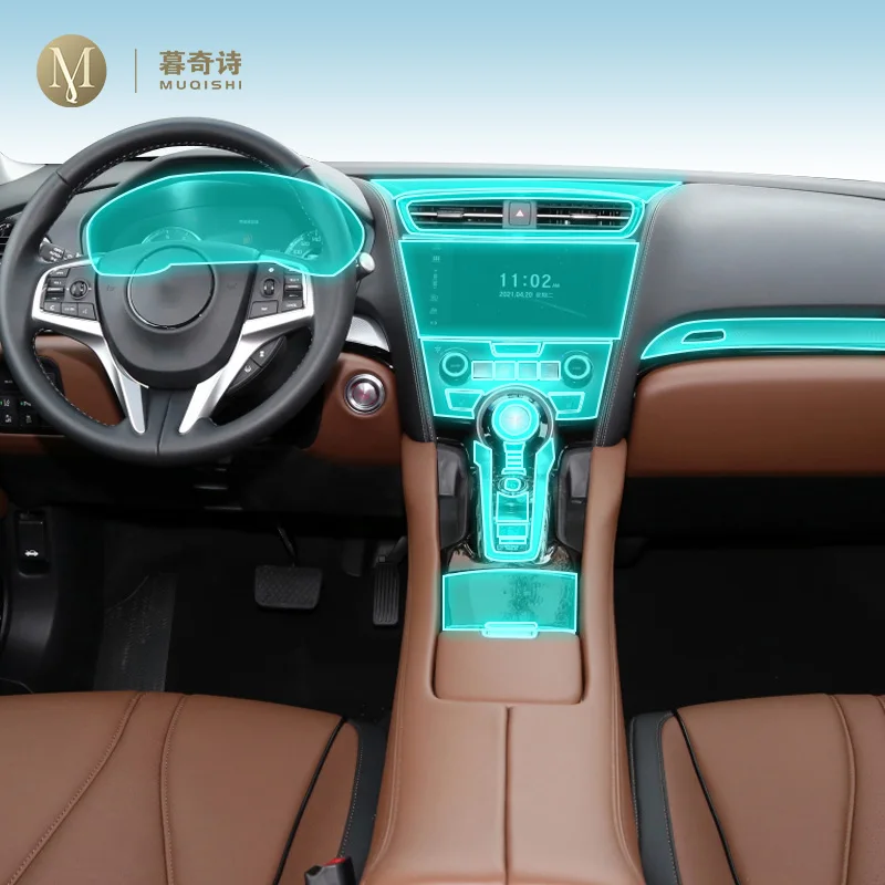 Для Acura CDX 2021-2023 Интерьер Центральная консоль прозрачный автомобильный костюм Защитная пленка PPF-TPU Аксессуары для защиты от царапин - 0