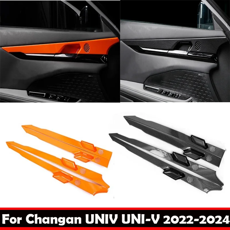 Для Changan UNIV UNI-V 2022 2023 2024 ABS аксессуары для интерьера дверная панель декоративная планка дверная ручка чаша декоративная наклейка - 0
