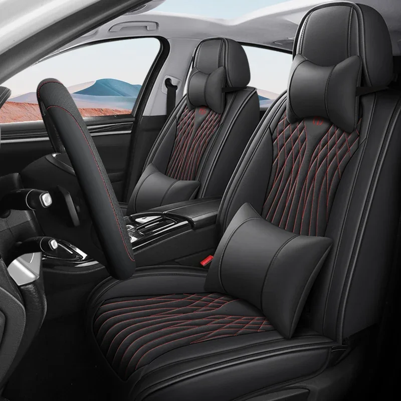 Универсальный чехол на сиденье из искусственной кожи для MG Все модели автомобилей ZS EV GT EHS RX5 MG4 MULAN MG5 MARVEL R MG6 auto Аксессуары для интерьера - 4