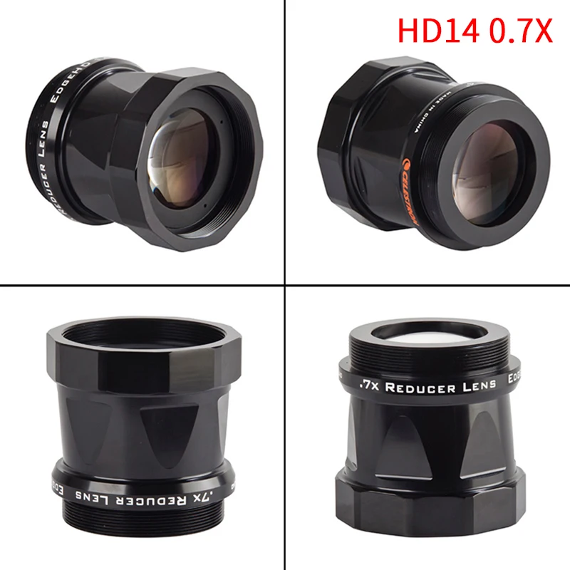 Объектив Celestron 0.7x Reduction Lens На 43% шире Угол обзора для Edgehd 800/C8hd8 
