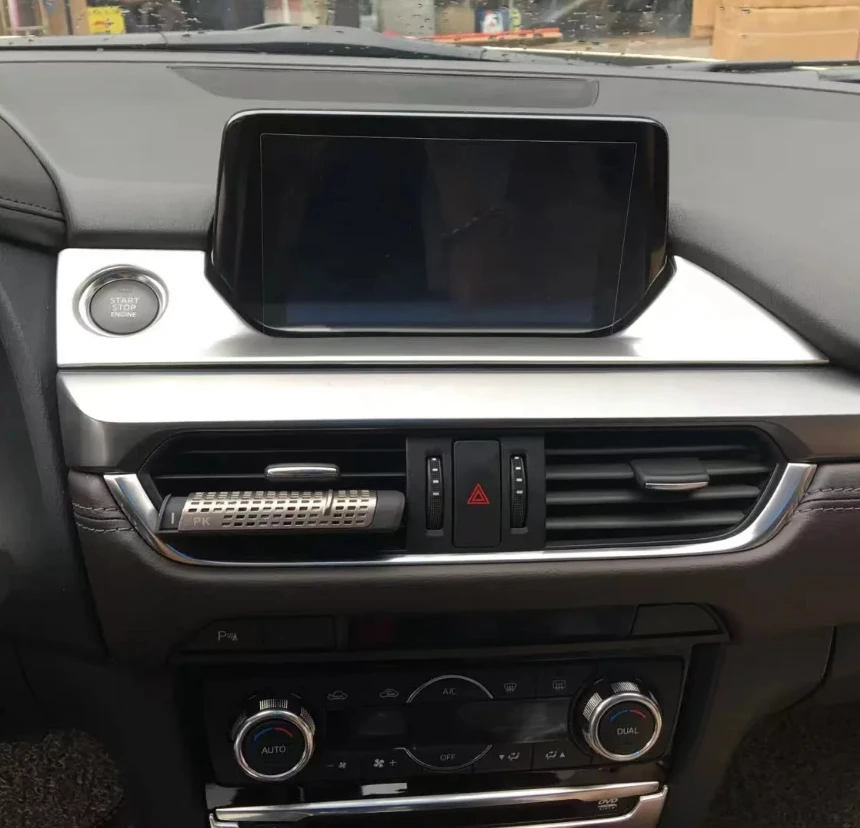 ABS Хромированная коробка передач Переключение передач Коробка передач Центральная крышка управления Отделка для Mazda 6 Atenza 2017 2018 LHD Аксессуар для интерьера - 0