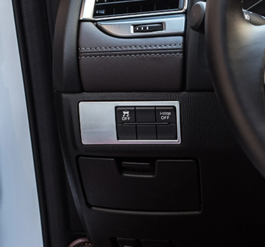 ABS Хромированная коробка передач Переключение передач Коробка передач Центральная крышка управления Отделка для Mazda 6 Atenza 2017 2018 LHD Аксессуар для интерьера - 4