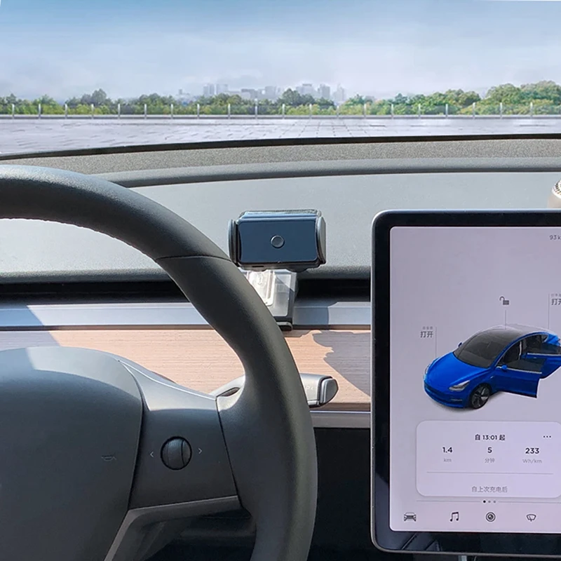 Для Tesla Model 3 / Y 2018 2019 2020 2021 Автомобильный воздуховод Держатель для смартфона Держатель для мобильного телефона Подставка Стабильная - 1