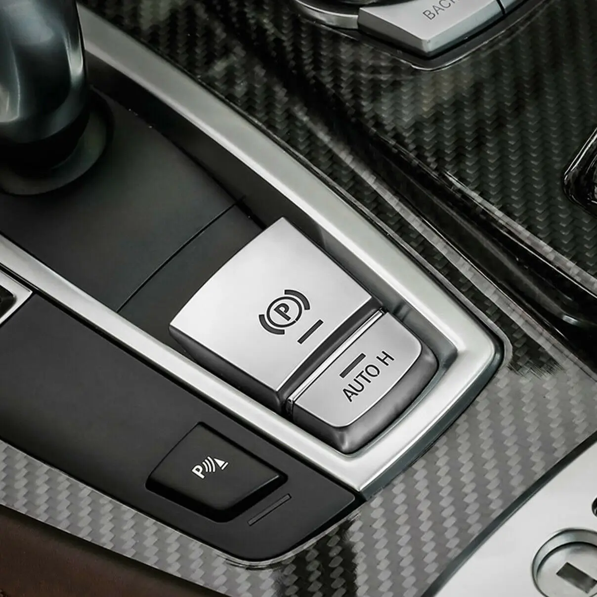 Ручная тормозная кнопка автоматического удержания Крышка переключателя для BMW 5 6 7 X3 X5 X6 F10 - 4