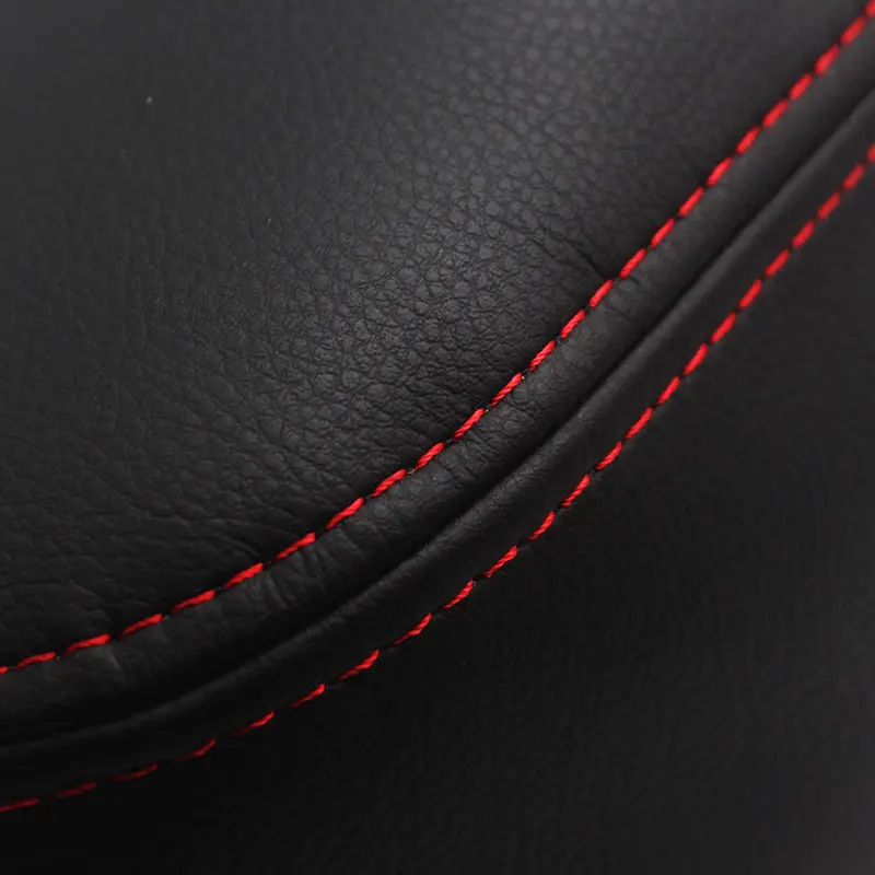 Для Honda Civic 10th Gen 2016 2017 3 шт. Автомобильная центральная консоль Крышка подлокотника Крышка коробки Отделка Черный Красный кожаный сращивание - 2