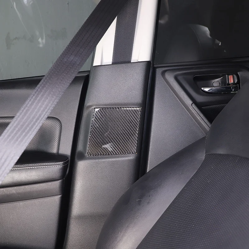 Для Subaru Forester 2013-2018 Мягкий автомобильный ремень безопасности из углеродного волокна Крышка панели с защитой от столкновений Наклейка отделки Автомобильные аксессуары - 0