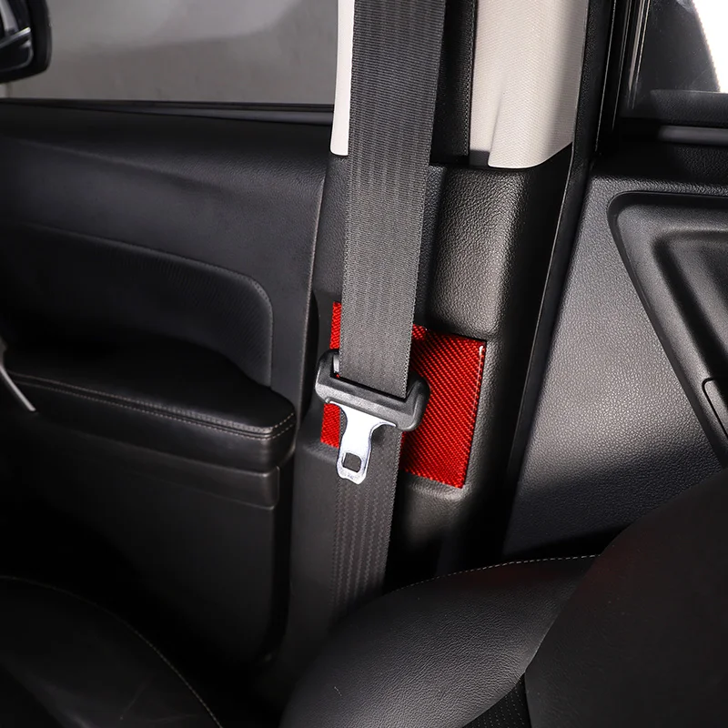 Для Subaru Forester 2013-2018 Мягкий автомобильный ремень безопасности из углеродного волокна Крышка панели с защитой от столкновений Наклейка отделки Автомобильные аксессуары - 4