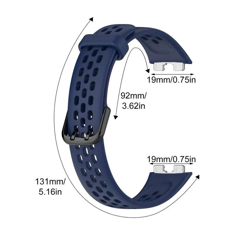 Силиконовый ремешок для часов Силиконовые браслеты для Huawei Band 8 Моющиеся дышащие аксессуары для часов, удобные для мальчиков, женщин, мужчин - 5