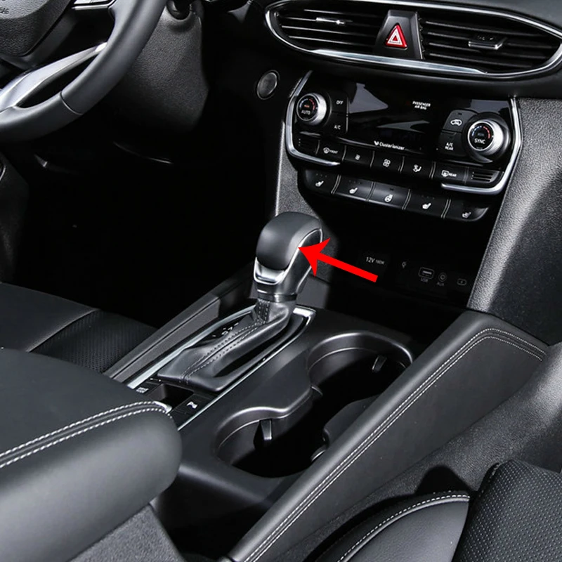 ABS Внутренняя ручка переключения передач Накладка Автомобильные аксессуары Наклейки для Hyundai Santafe 2019 2020 2021 2022 W4 - 3
