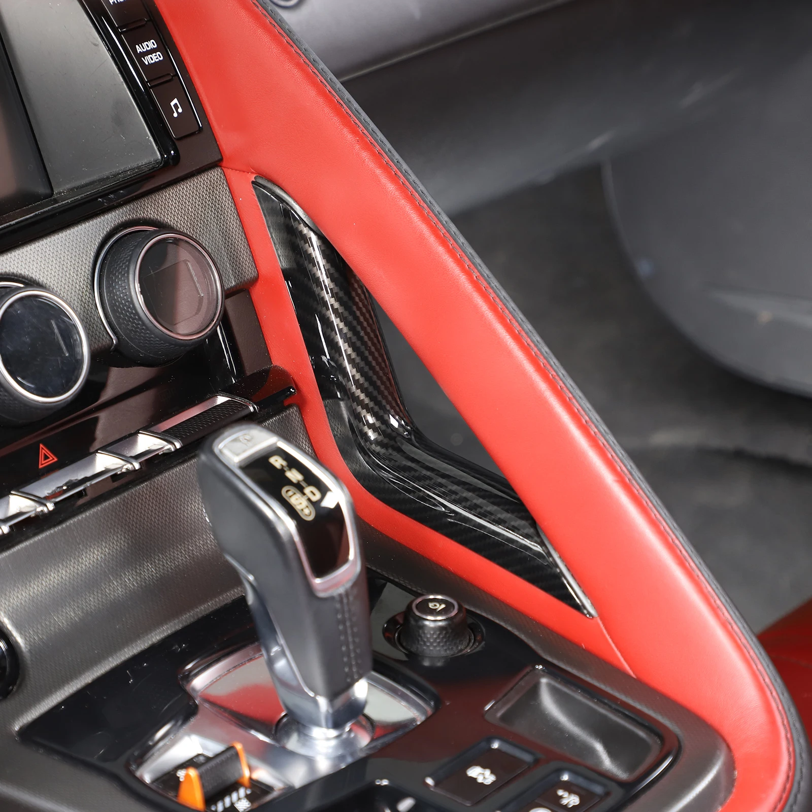  для 2013-2024 Jaguar F-TYPE ABS Консоль Центральное переключение передач Боковая полоса переключения передач Переключение передач Правая L-образная полоса Аксессуары - 4