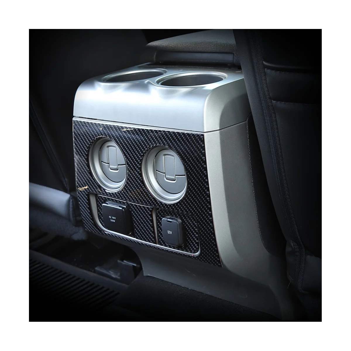  Декоративные наклейки задней крышки заднего воздуховыпускного отверстия автомобиля для Ford F150 2009-2014 Аксессуары для интерьера - мягкое углеродное волокно - 3