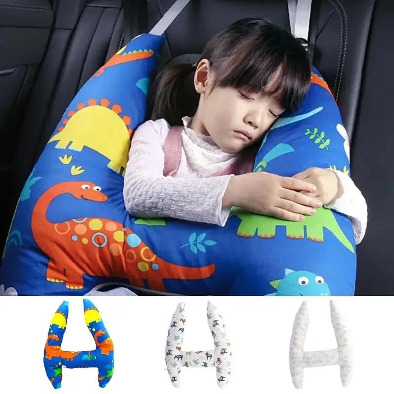  Автомобильная опора для шеи H-образная подушка для поддержки шеи Автомобильная дорожная подушка Гибкая подушка для поддержки безопасности и тела для детей - 0