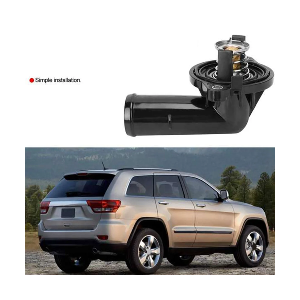 Комплект корпуса авто термостата в сборе для Dodge Durango Jeep Grand Cherokee 3.6L 2011-2018 05184651AH 5184651AH - 4