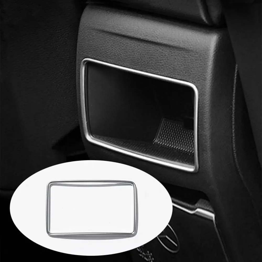 ABS Пластиковый хромированный задний ряд кондиционера Вентиляционная отделка для Mercedes Benz A B GLA CLA Class C117 W117 W176 W246 Автомобильные аксессуары - 0