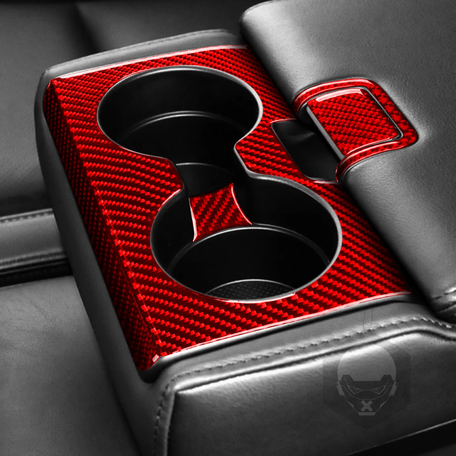 Красный углеродный волокно Переключение передач Радио AC Приборная панель Воздуховыпускная панель Аксессуары для интерьера автомобиля Наклейка для Mazda CX9 CX-9 2010-2015 - 2