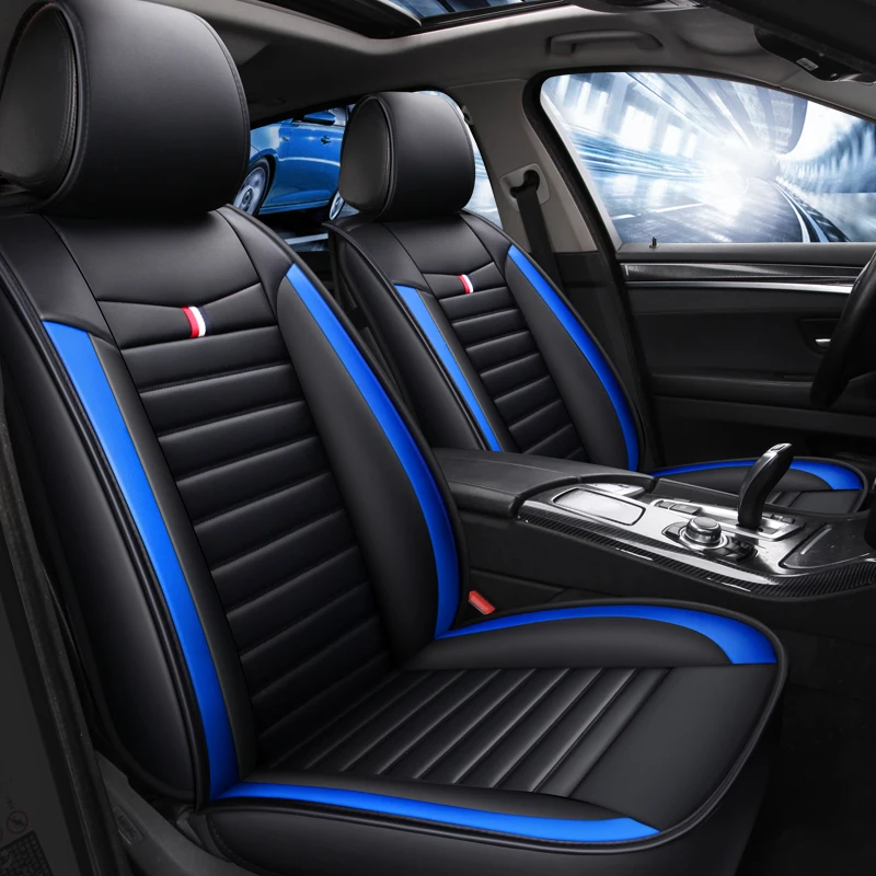  Чехол на сиденье автомобиля Передняя / задняя подушка автомобиля для женщин Не движется Универсальная искусственная кожа черный/красный нескользящий для BMW 530M3 X40 - 1