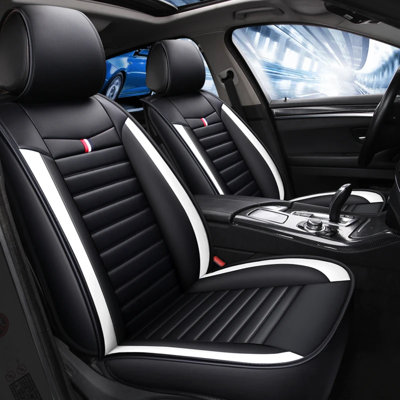  Чехол на сиденье автомобиля Передняя / задняя подушка автомобиля для женщин Не движется Универсальная искусственная кожа черный/красный нескользящий для BMW 530M3 X40 - 2