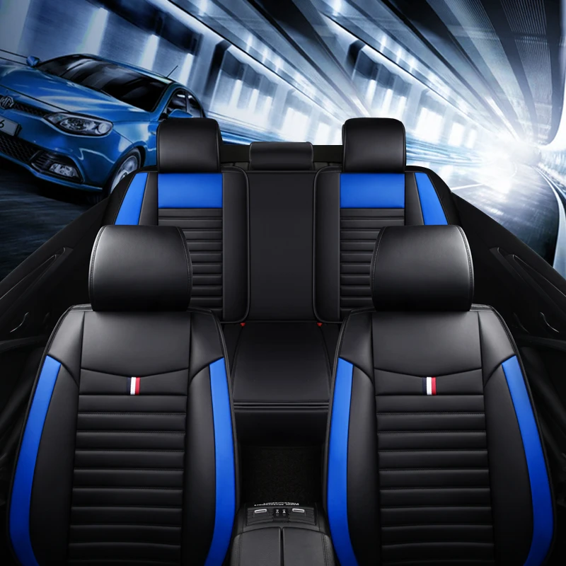  Чехол на сиденье автомобиля Передняя / задняя подушка автомобиля для женщин Не движется Универсальная искусственная кожа черный/красный нескользящий для BMW 530M3 X40 - 4