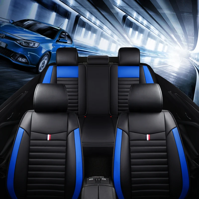  Чехол на сиденье автомобиля Передняя / задняя подушка автомобиля для женщин Не движется Универсальная искусственная кожа черный/красный нескользящий для BMW 530M3 X40 - 5