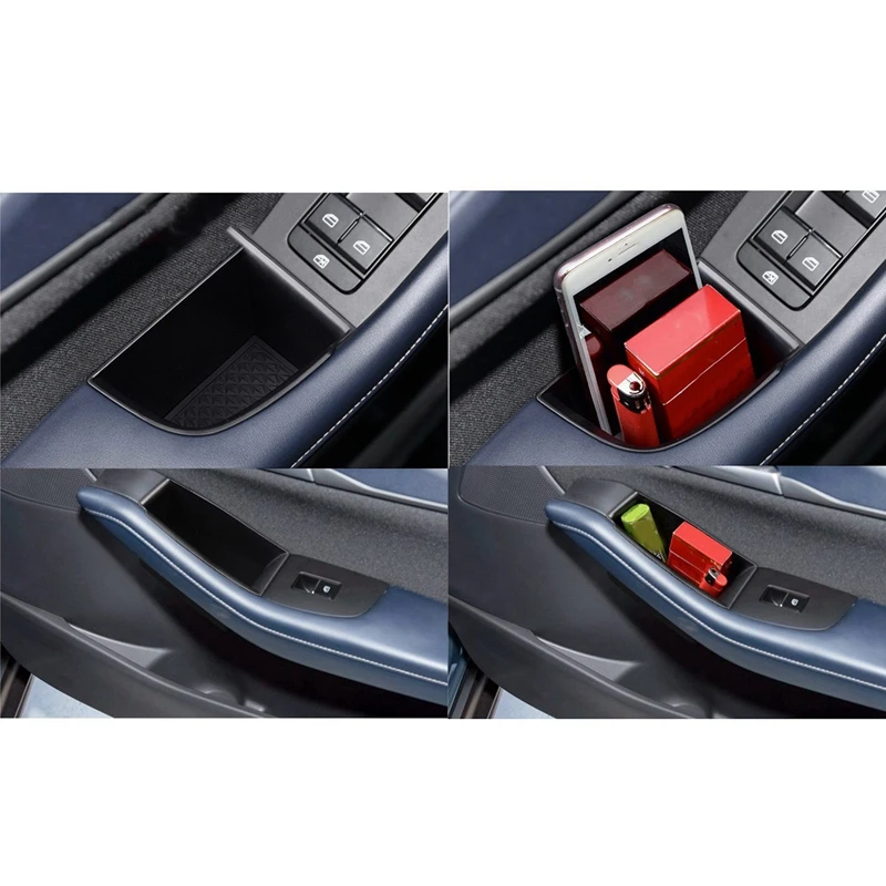 4PCS Автомобильный органайзер Дверная ручка Коробка для хранения Контейнер Держатель Чашка Лоток для Mazda CX-30 CX30 2020 2021 (спереди и сзади) - 5