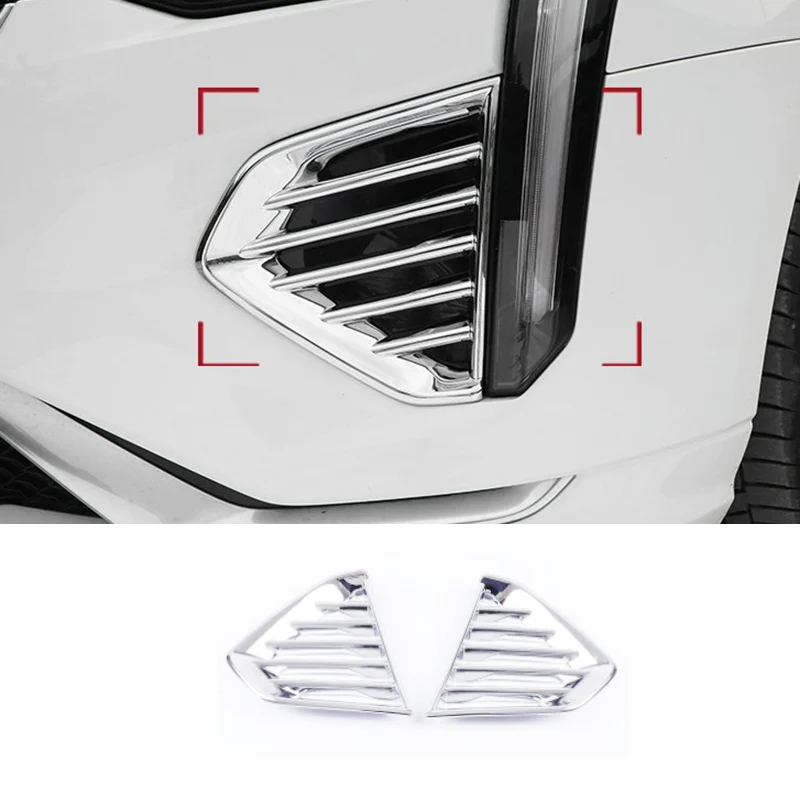 блестящий серебристый Накладки на передние задние противотуманные фары автомобиля Хромированная лампа Стайлинг для Cadillac CT4 2020 2021 2022 Аксессуары Авто туманный стайлинг 2023 - 0