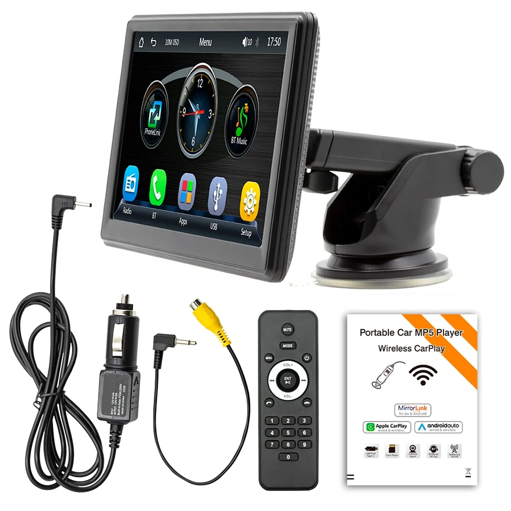 7-дюймовый автомобильный радиоприемник мультимедийный плеер беспроводной CarPlay Android Auto Сенсорный экран для BYD ATTO 3 2022-2023 Toyota Hilux - 0