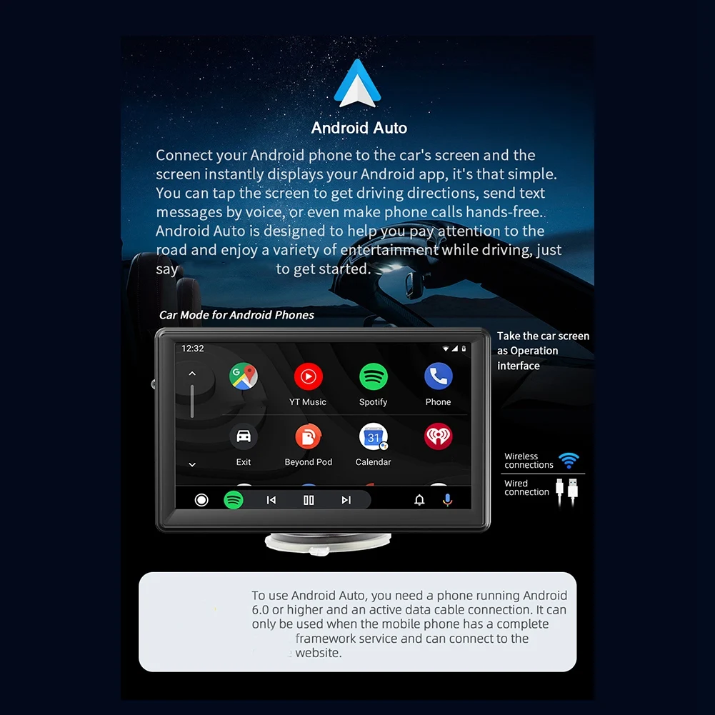 7-дюймовый автомобильный радиоприемник мультимедийный плеер беспроводной CarPlay Android Auto Сенсорный экран для BYD ATTO 3 2022-2023 Toyota Hilux - 4