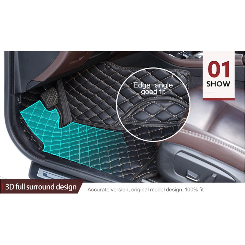 3D Изготовленные на заказ водонепроницаемые кожаные противоскользящие автомобильные коврики 100% для Smart All Models Fortwo Forfour Автоаксессуары Защитные коврики - 4