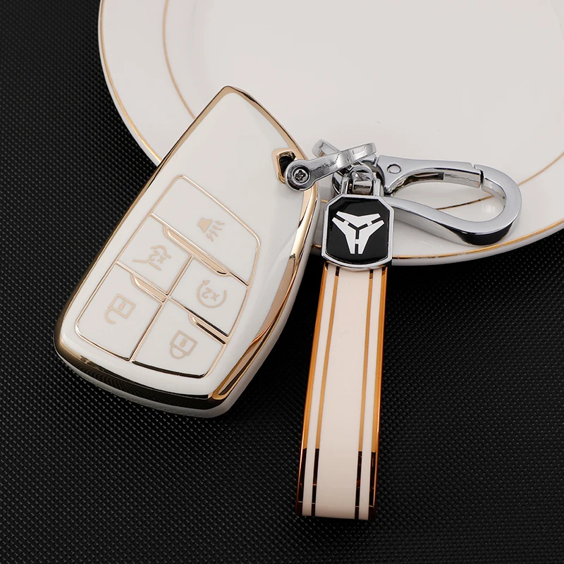 5/6 кнопок Чехол для ключей из ТПУ Автомобильный брелок для GMC Yukon 2020 2021 для Buick ENVISION S Plus Avenir для Chevrolet Tahoe Пригородный брелок для ключей - 5