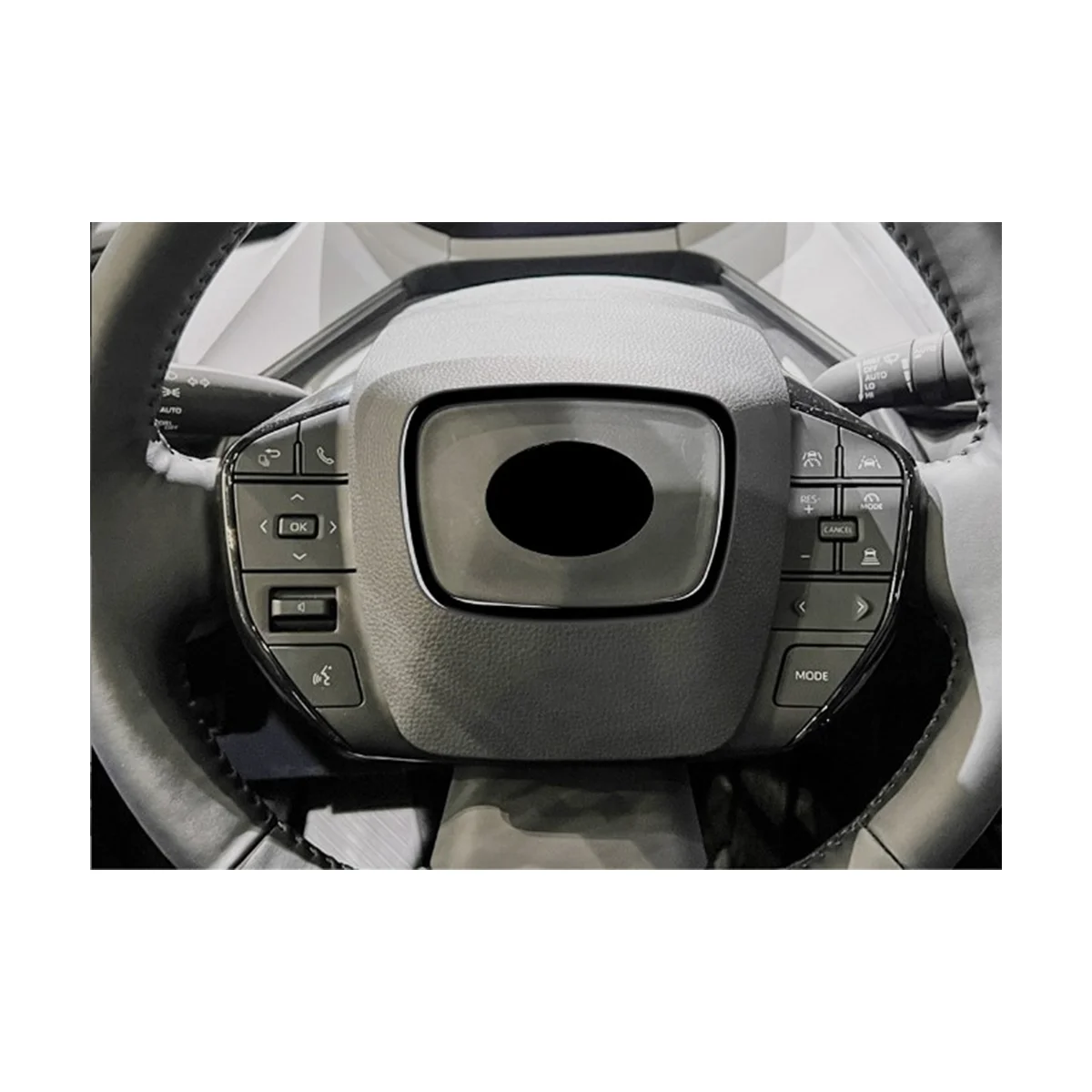  для Toyota Prius 60 Series 2020-2023 Глянцевый черный автомобильный Кольцо рулевого колеса Отделка внутренней части рамы Отделка крышки - 3