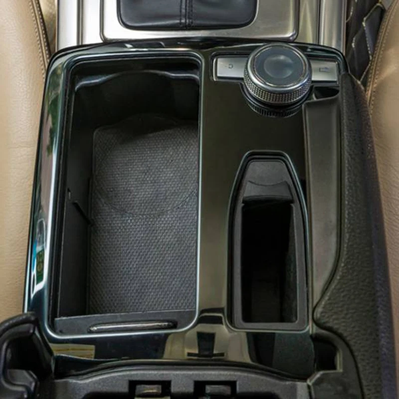  Car Center Console Water Cup Holder Frame Cover Trim Аксессуары для Mercedes Benz C Class W204 C180 C200 2007-2014 (RHD) - 2