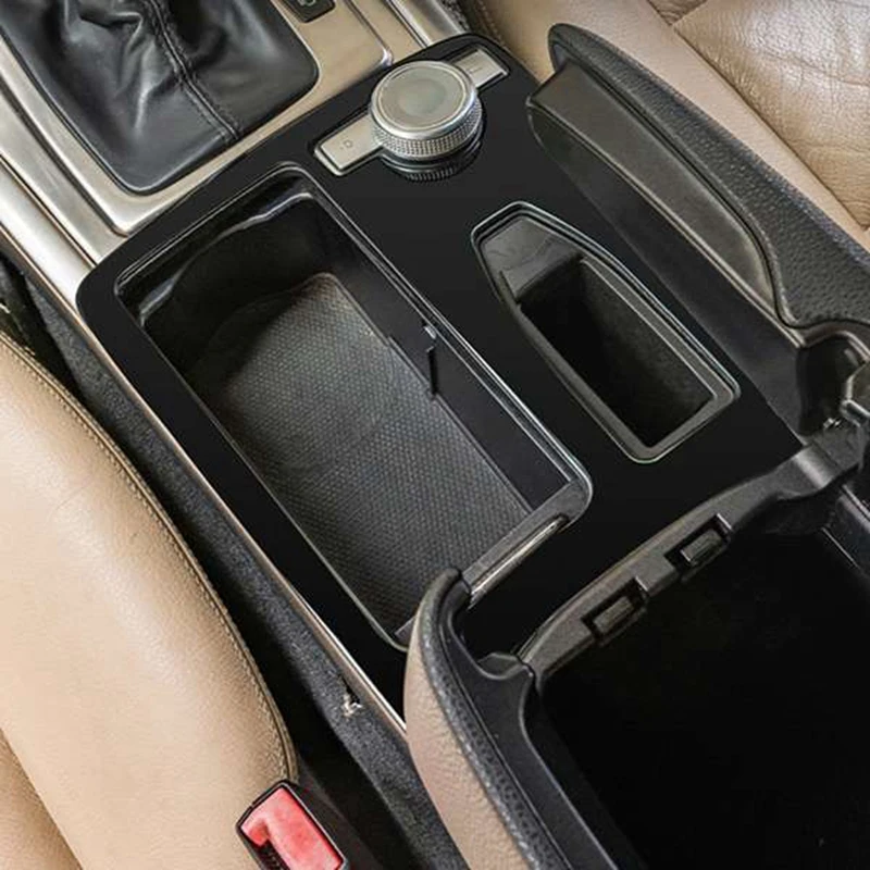  Car Center Console Water Cup Holder Frame Cover Trim Аксессуары для Mercedes Benz C Class W204 C180 C200 2007-2014 (RHD) - 3