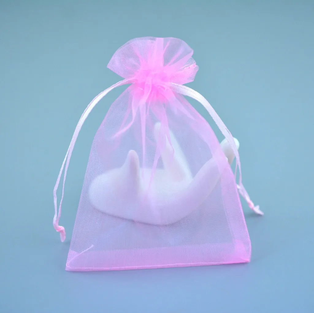 Многоцветная сумка из органзы Упаковка ювелирных изделий Подарочная сумка Конфеты Свадебная вечеринка Упаковка подарков Мешочки Выдвижные сумки Подарок Сумка - 3