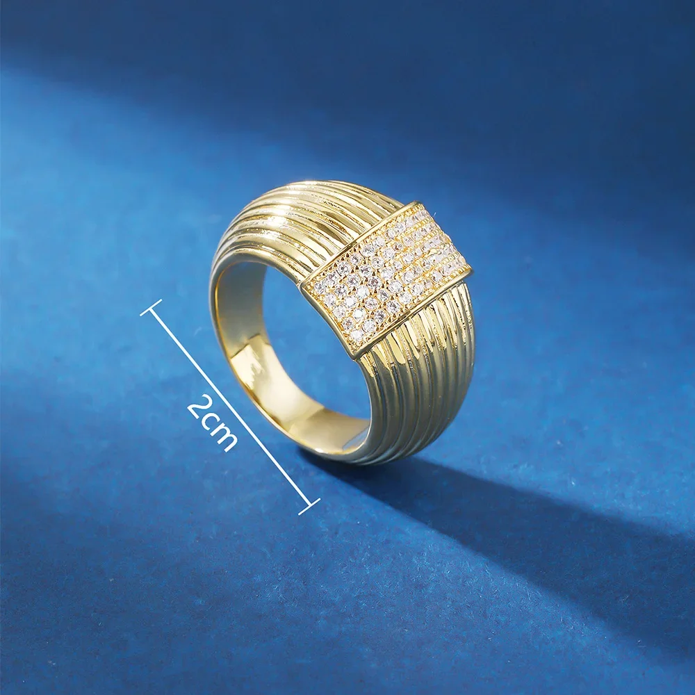 JEWEL 2023 Новое поступление Романтическое и блестящее матовое дизайнерское кольцо Высокое качество CZ Кольцо на палец для женщин Подарки на день рождения - 0