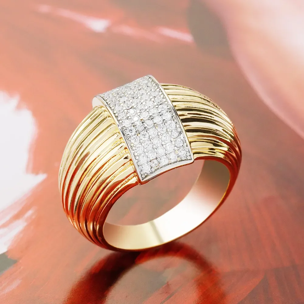 JEWEL 2023 Новое поступление Романтическое и блестящее матовое дизайнерское кольцо Высокое качество CZ Кольцо на палец для женщин Подарки на день рождения - 2