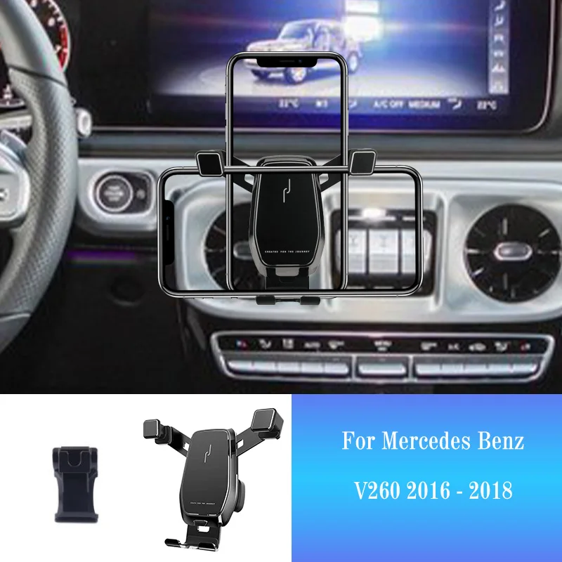 Автомобильный держатель для мобильного телефона для Mercedes Benz V260 2014-2020 Крепление для смартфона Автомобильный стайлинг Кронштейн GPS Подставка Вращающаяся опора - 0