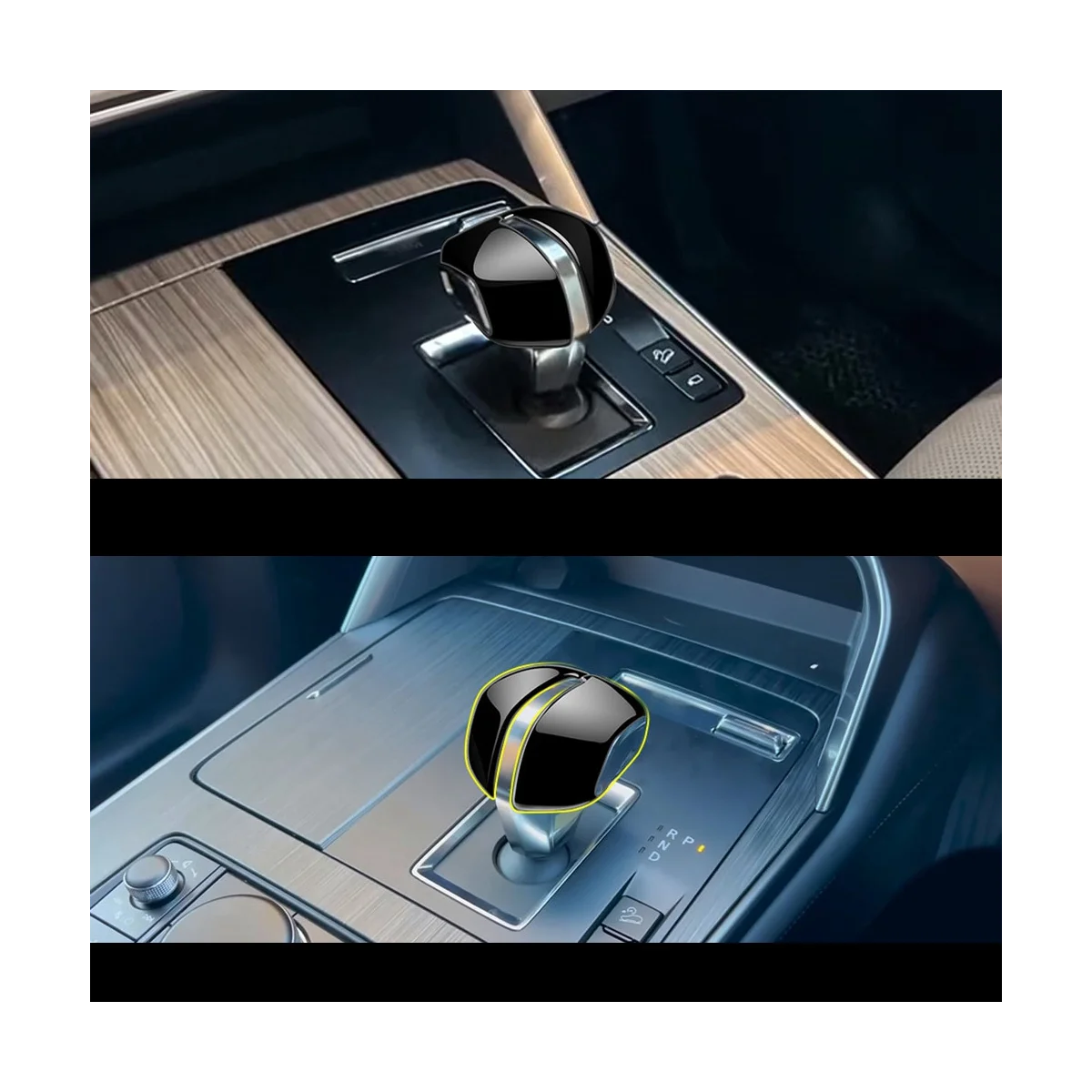  Автомобильная ярко-черная крышка ручки переключения передач Центральная ручка переключения передач Украшение крышки для Mazda Cx-60 2020-2023 - 0