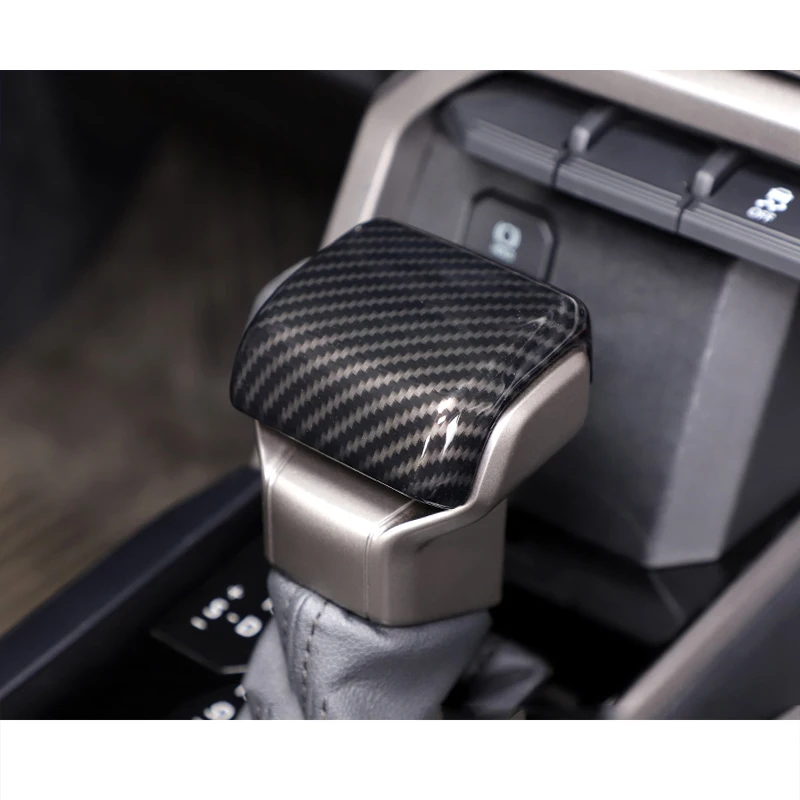  Крышка ручки переключения передач управления автомобилем Защита накладок для Toyota Tundra 2022 2023 2024 3rd XK70 Комплект аксессуаров из углеродного волокна - 1