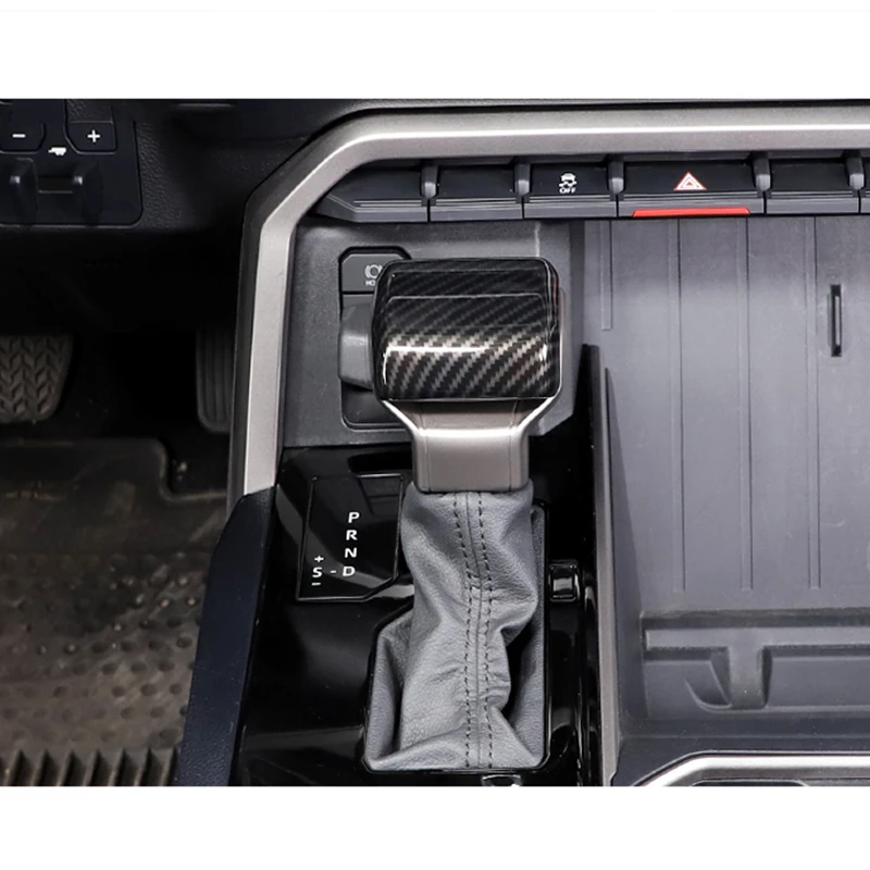  Крышка ручки переключения передач управления автомобилем Защита накладок для Toyota Tundra 2022 2023 2024 3rd XK70 Комплект аксессуаров из углеродного волокна - 2