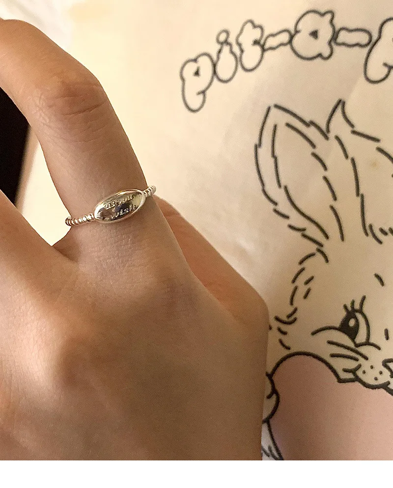 s925 стерлинговое серебро 2023 новое кольцо женский нишевый дизайн продвинутый смысл кольцо средний палец кольцо указательный палец регулируемое отверстие - 3