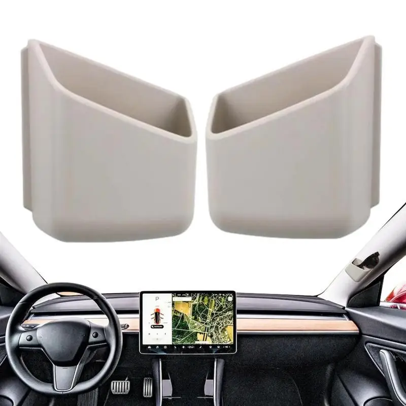  Adhesive Car Side Storage Seat Gap Case Case Прочный клейкий органайзер Коробка для ключей Солнцезащитные очки Авто Интерьер Органайзер - 4