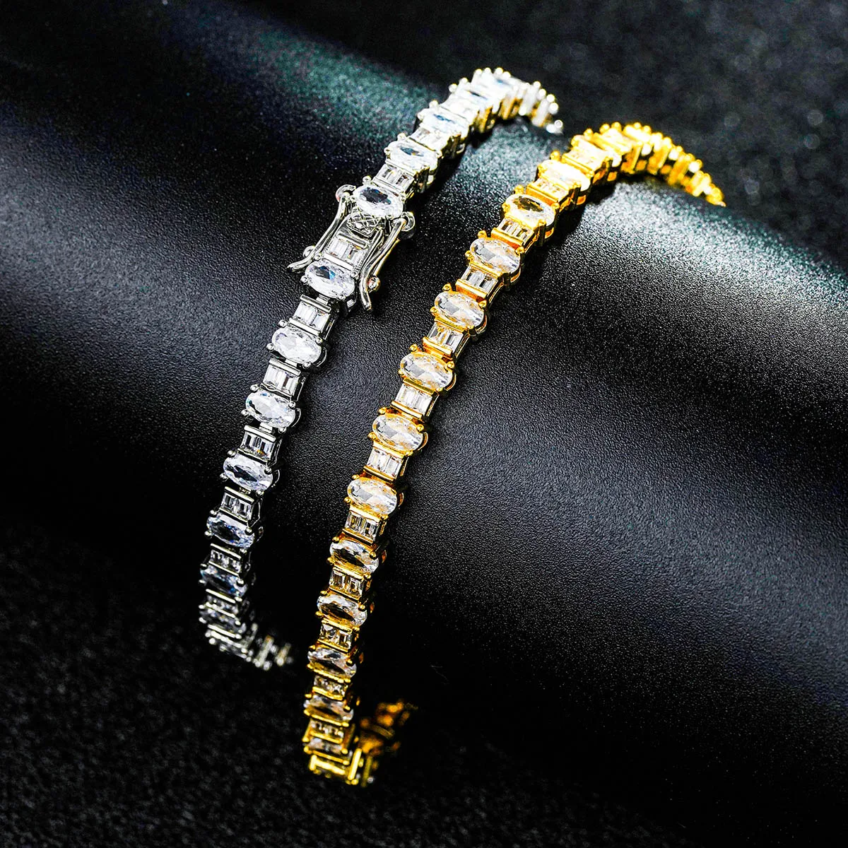 AAA кубический цирконий цирконий цирконий браслеты женские элегантные теннисные браслеты модные ювелирные изделия - 0