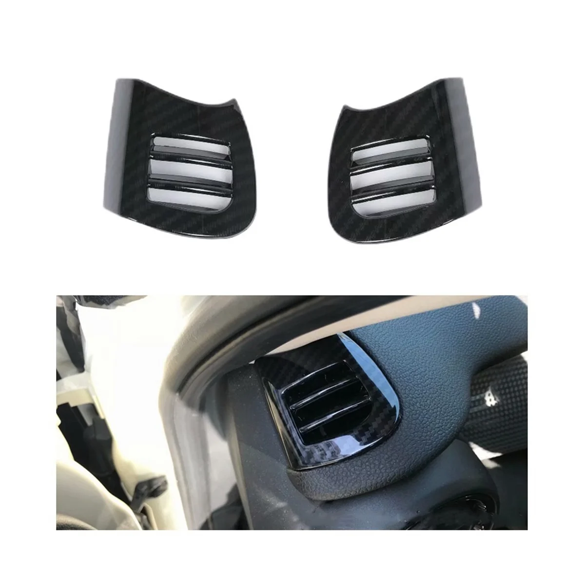  Наклейка на крышку вентиляционного отверстия для Mini Cooper F55 F56 F57 Аксессуары для хэтчбека ABS Carbon Fiber - 5