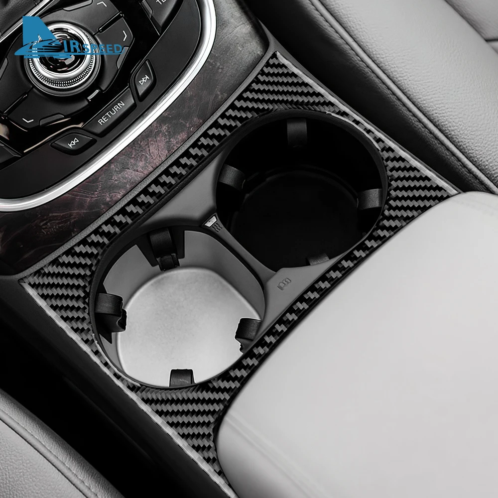 Высококачественная наклейка из настоящего мягкого углеродного волокна для Audi A4 A5 Q5 2009-2014 2015 2016 Держатель для воды Держатель панели Крышка Аксессуары - 3