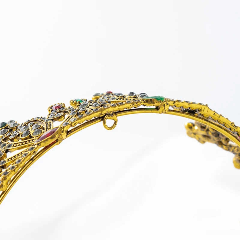 Алжирский национальный стиль Металлический кулон с рисунком с резной каплей воды Хрустальное стекло Дизайн Женское ожерелье со стразами - 4