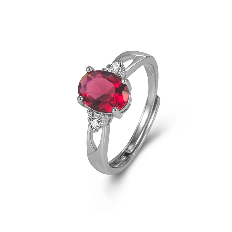Подлинное кольцо с драгоценным камнем из серебра 925 пробы и красного рубина для женщин Anillos De Silver 925 Ювелирные изделия Рубин Драгоценный камень Ювелирные изделия Женские кольца - 5