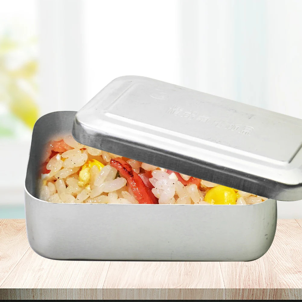  Ланч-бокс из алюминиевого сплава Ourdoor Bento Food Container Breafast Picnic Box Посуда Чехол для хранения Портативная посуда для кемпинга - 1